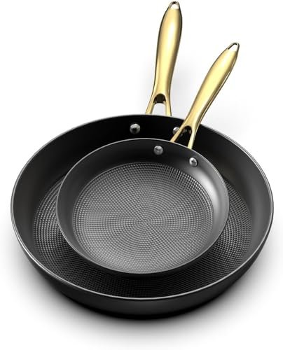 imarku Cast Iron Skillets, 8 & 12 Inch Nonstick Pans