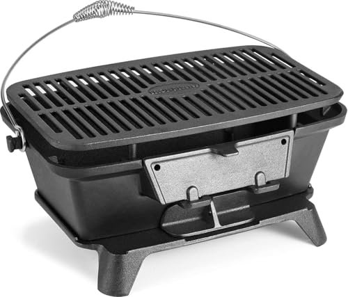 IRONMAX Large Hibachi Grill Outdoor, Portable Charcoal Cast...