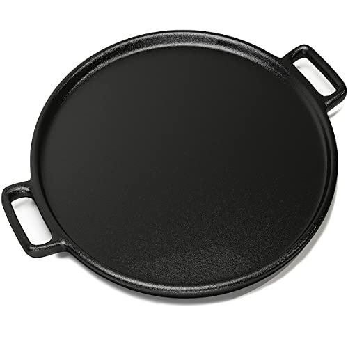 Home-Complete Cast Iron Pizza Pan - 14-Inch Griddle