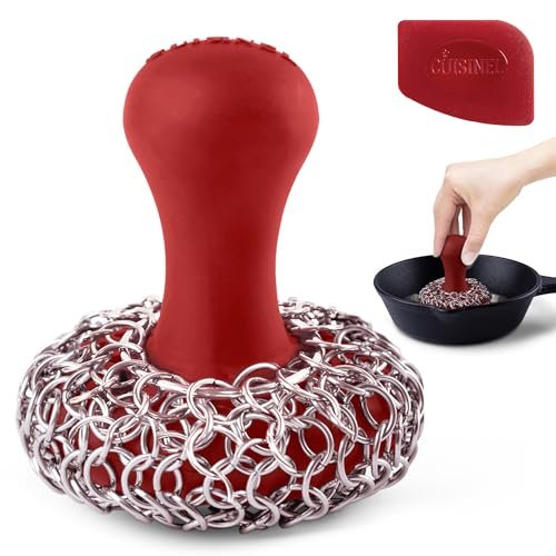 Cuisinel Cast Iron Chainmail Scrubber + Pan Scraper