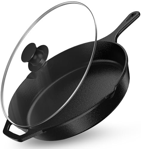 Utopia Kitchen Premium Saute Frying Pan 12 Cast Iron Skillet