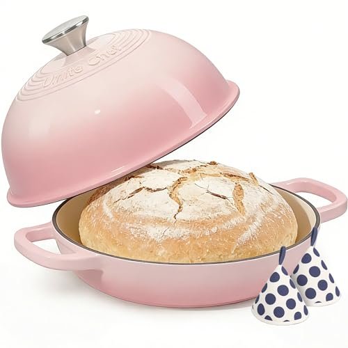 Cast Iron Dutch Oven Pot with Lid, Enameled for Sourdough