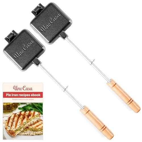 Uno Casa Small Double Pie Iron Sandwich Maker Set 2