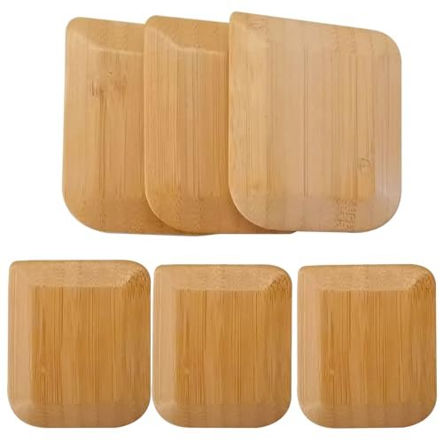 Bamboo Pan Scraper Tool (Pack of 6), Scratch-Free Cleaning