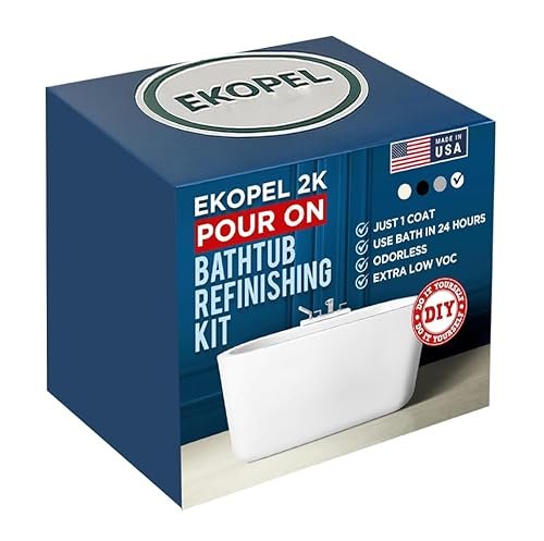 Ekopel 2K Bathtub Refinishing Kit - Pour On White Paint