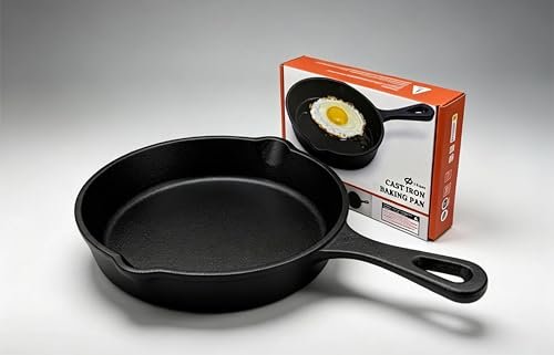 Pre-Seasoned Cast Iron Skillet, 5 Inch Mini Deep