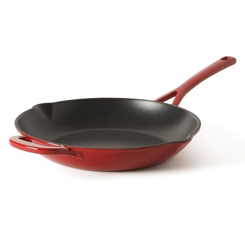 Martha Stewart Gatwick 12” Enameled Cast Iron Skillet,...