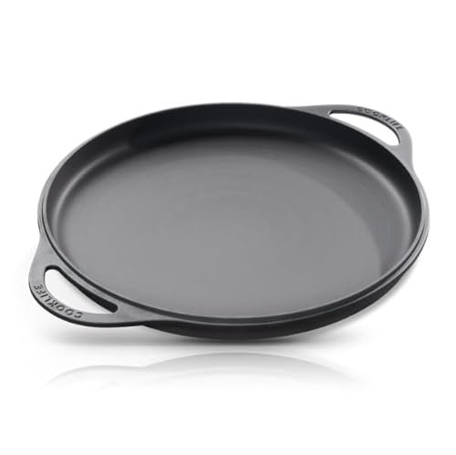 COOKLIFE 12 Inch Lightweight Pre-Seasoned Cast Iron Griddle