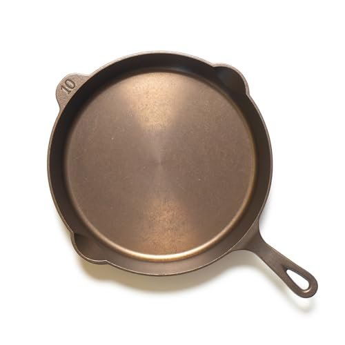 Lancaster Cast Iron No. 10 Skillet - Pre-Seasoned Heirloom...
