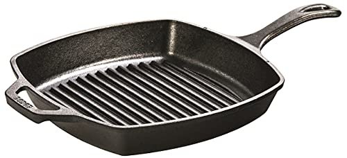 Lodge Square Cast Iron Grill Pan 10.5 Pre-Seasoned Ridged
