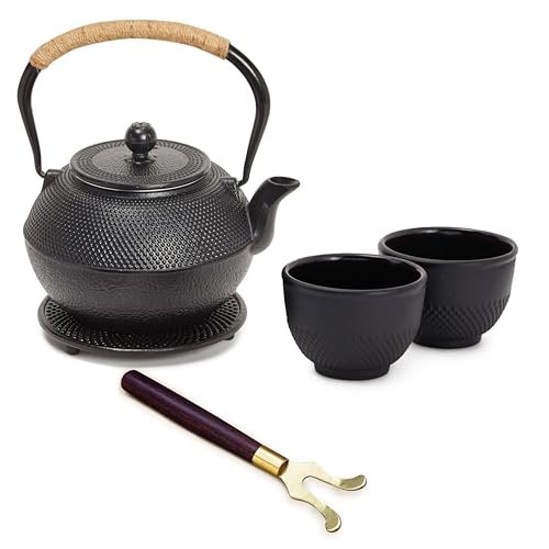 Juvale Cast Iron Teapot - 1200 mL, Japanese Tea Kettle