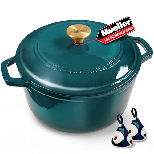 Mueller DuraCast 6 Quart Enameled Cast Iron Dutch Oven