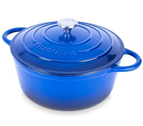Nuovva Enamelled Cast Iron Dutch Oven Pot Non-Stick Oven...