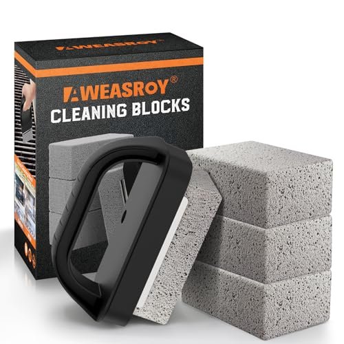 AWEASROY Heavy Duty Grill Cleaner, Grill Cleaning Pumice...