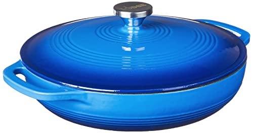 Lodge Essential Enamel Braiser 3.5 Quart - Caribbean Blue