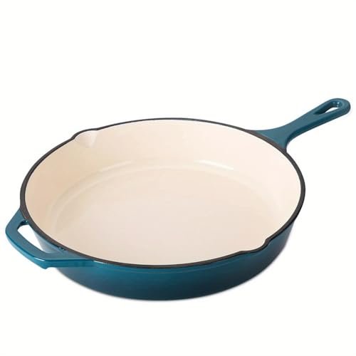 Maldira Enameled Cast Iron Skillet, Non Stick Induction...