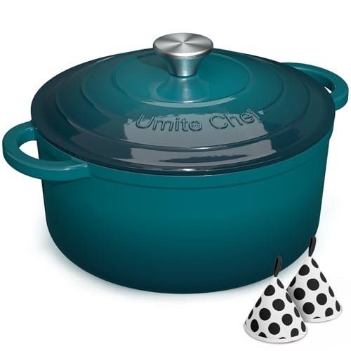 Umite Chef 7QT Enameled Cast Iron Dutch Oven with Lid