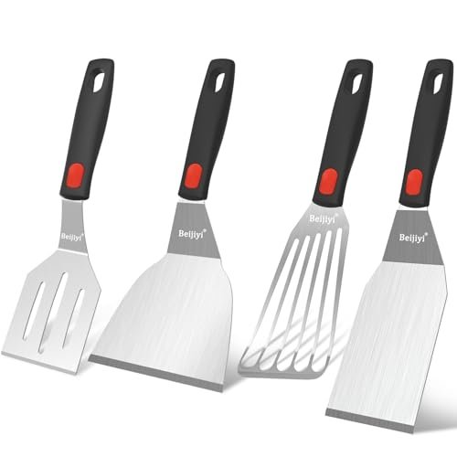 Beijiyi Stainless Steel Spatula Set, 4 Pack Small Turner...