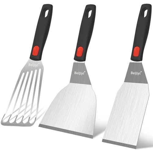 Beijiyi Stainless Steel Spatula Set, Heavy Duty Griddle...