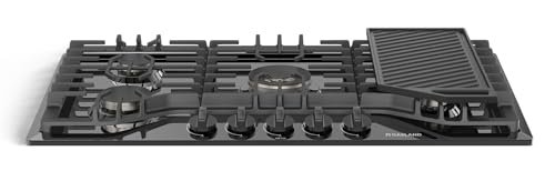 GASLAND Gas Cooktop 36 Inch with Griddle, 5 Burner NG/LPG