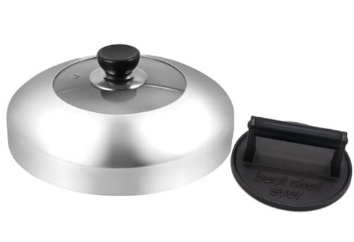 JNXHON 6.5 inchHeavy Duty Cast Iron Grill Burger Press