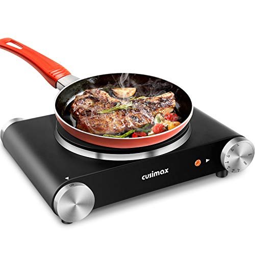 CUSIMAX Electric Burner Hot Plate for Cooking Cast Iron