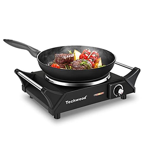 Hot Plate, Techwood Electric Stove for Cooking, 1500W...