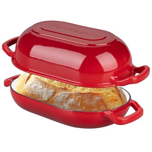 VORRINGARD Enameled Cast Iron Sourdough Bread Oven, Dutch...