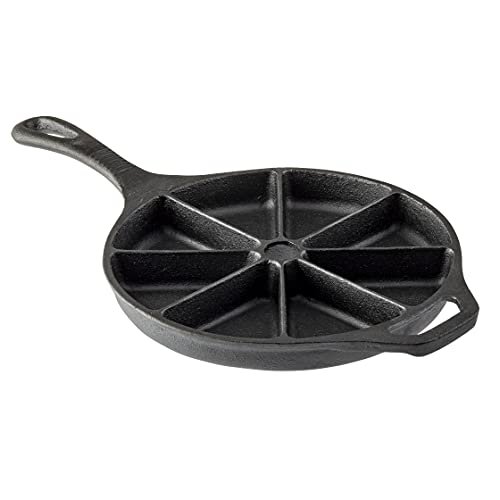 TableCraft 10750 Cast Iron Round Corn Bread Skillet with...