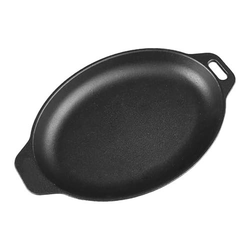 Victoria 11.5-Inch Oval Cast Iron Sizzle Pan, Fajita Steak...
