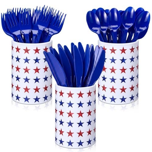 Acellegic 3 Set 4th of July Party Disposable Cutlery