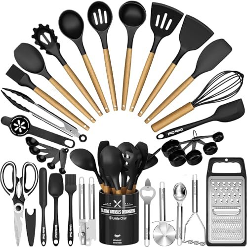 Kitchen Utensils Set- 34PCS Silicone Cooking Utensil Heat...