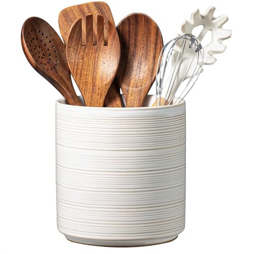 MIKIGEY Large Utensil Holder for Kitchen Counter, Farmhouse...