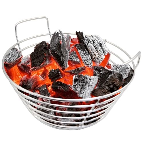 Charcoal Ash Basket with Handles, Stainless Steel for...