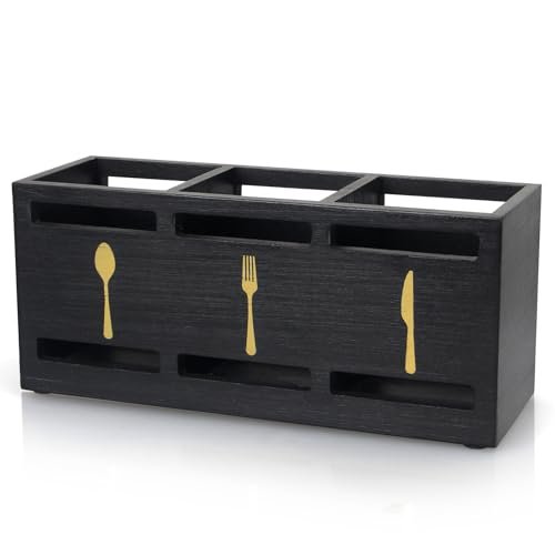 Ayiaren Wooden Cutlery Silverware Holder Flatware Utensil...