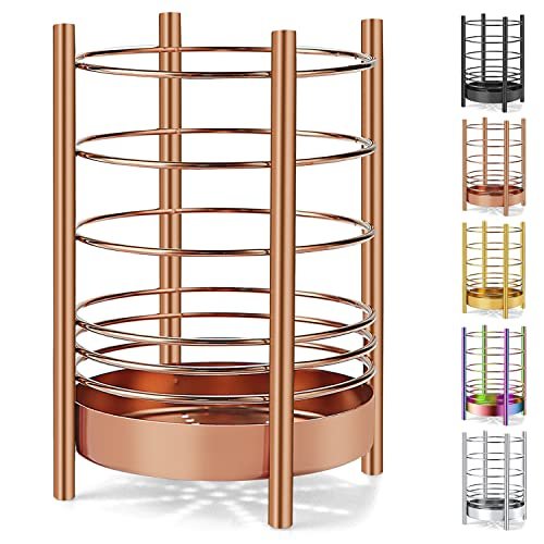 Copper Kitchen Utensil Holder for Kitchen Counter, Titanium...