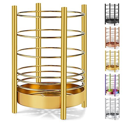 Gold Kitchen Utensil Holder for Kitchen Counter, Stainless...