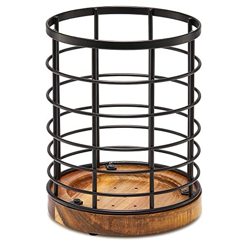 WILDMOS Utensil Holder for Kitchen Counter,Black Wire Large...