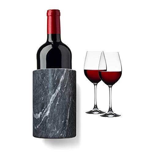 Fox Run Marble Wine Bottle Holder and Utensil Crock, Black