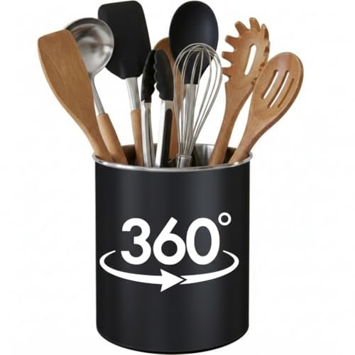 Cooler Kitchen Black Rotating Extra Large Stainless Steel...