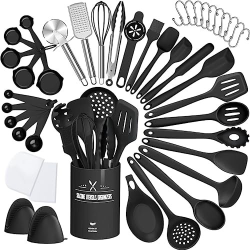 43 Pcs AIKKIL Kitchen Utensils Set, Heat Resistant Silicone