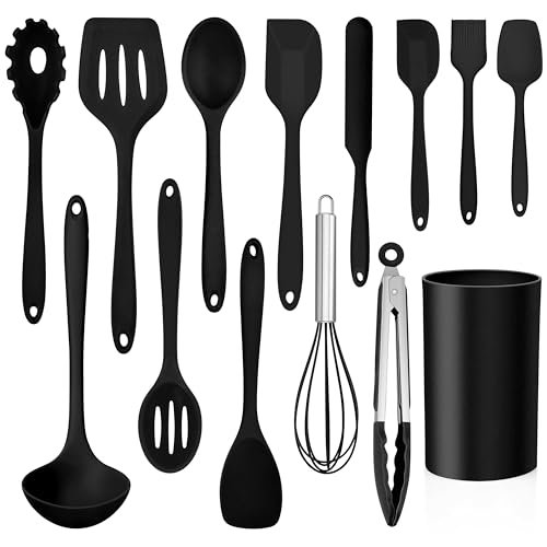 LIANYU 14 Pcs Silicone Kitchen Utensils Set Heat Resistant...