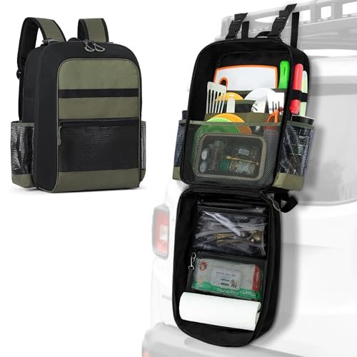 Marscamd Camp Kitchen Organizer Backpack with Paper Towel...