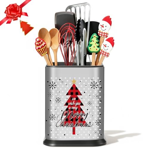 LemonRoad Christmas Utensil Holder Kitchen Decoration,...
