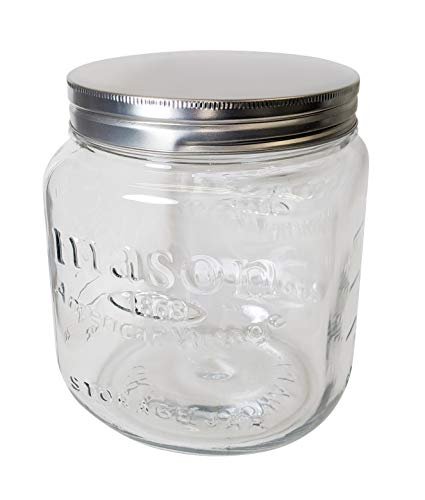 Grant Howard Jumbo Mason Embossed Glass Storage Jar 92...