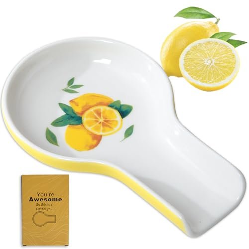 Spoon Rest for Stove Top - Spoon Holder Lemon