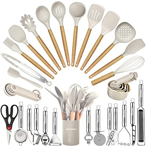 Kitchen Utensils Set- 35 PCs Cooking Utensils Silicone...