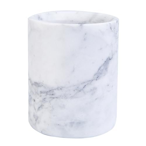 ACKEIVTO Natural Marble Utensil Holder for Kitchen Counter...