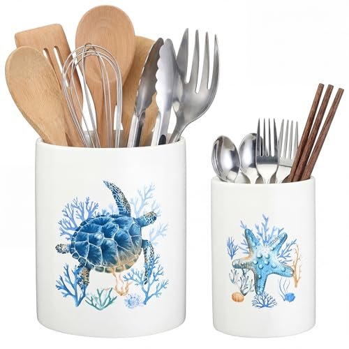 Bokon 2 Pack Ceramic Utensil Holder 6.3