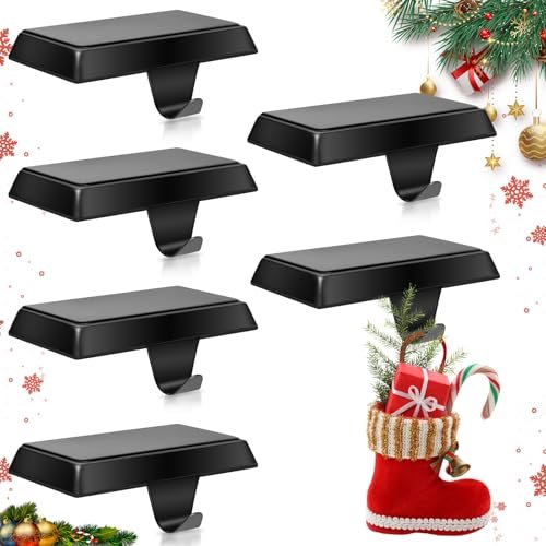 Homjoy 6 Pack Metal Christmas Stocking Holders Heavy Duty...